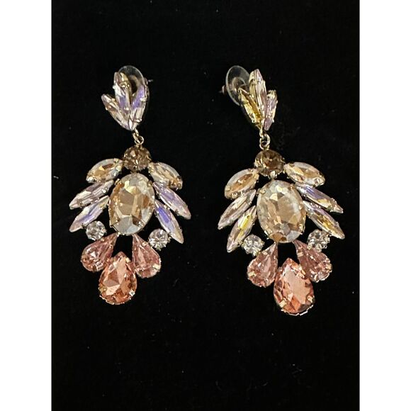 Fashion Sparkly Colorful Geometric Crystal Dangle Earrings for Women NWT - Picture 2 of 6